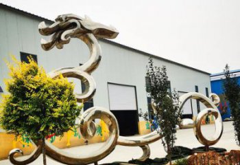 户外龙形雕塑厂家，动物摆件，城市园林摆件
