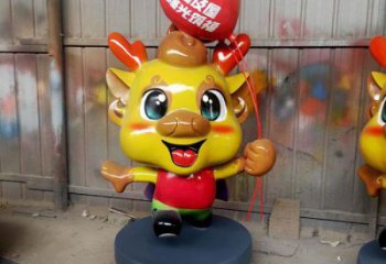 幼儿园龙形雕塑厂家，动漫动物小品，彩绘工艺效果
