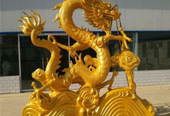 大型龙头雕塑，玻璃钢雕塑厂家，房地产售楼处摆件
