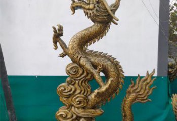 定价龙头雕塑厂家，仿铜动物雕塑，房地产售楼处摆件