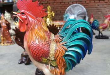 彩绘小鸡雕塑，仿真主题，公园广场动物