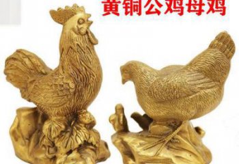 家禽小鸡雕塑，动物主题，彩绘工艺