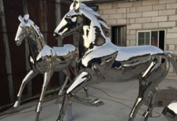 公园战马雕塑厂家，广场园林主题，仿古工艺效果