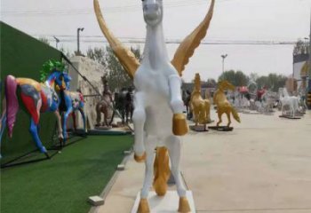 公园天马雕塑厂家，广场园林主题，仿古工艺