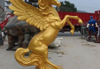 广场天马雕塑厂家，动物摆件，仿古工艺