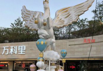 预定景区天马雕塑，美陈小品，仿真动物雕塑主题
