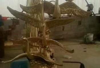 大型大雁雕塑厂家 商业街广场雕塑 古铜色摆件