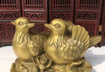 承接仿真鸳鸯雕塑 酒店公园雕塑 风景区摆件