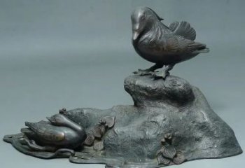 广场鸳鸯雕塑厂家 公园仿真雕塑 抽象摆件