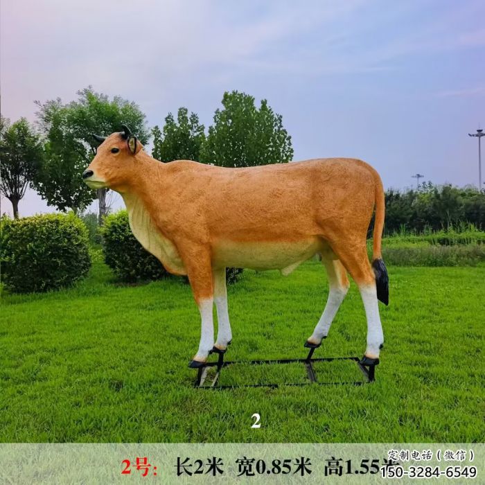 彩绘黄牛雕塑厂家 仿真雕塑 步行街摆件