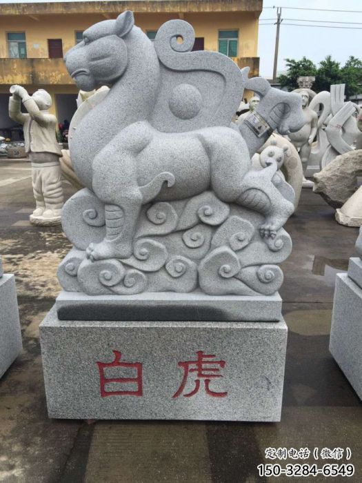 仿真白虎雕塑，拉丝海洋雕塑，抽象效果