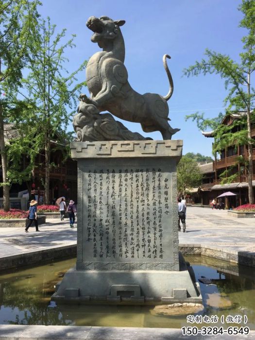 售楼部白虎雕塑,仿铜动物雕塑,彩绘题材 售楼部白虎雕塑,仿铜动物雕塑,彩绘题材