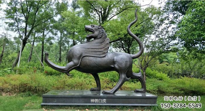户外白虎雕塑制造商,镀铜神兽雕塑,公园动物小品 户外白虎雕塑制造商,镀铜神兽雕塑,公园动物小品