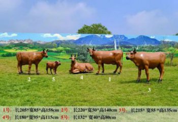 大型黄牛雕塑生产商 步行街宣传雕塑 仿真摆件