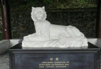 街道白虎雕塑，玻璃钢仿铜雕塑，古铜效果