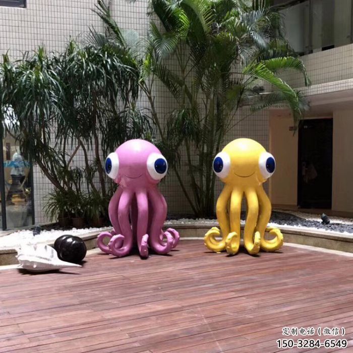 海洋馆乌贼雕塑,彩绘海洋雕塑,动漫雕塑工艺 海洋馆乌贼雕塑,彩绘海洋雕塑,动漫雕塑工艺