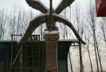 街道白鹭雕塑，鸟类景观雕塑，美陈动物效果