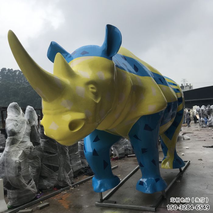 公园犀牛雕塑,镀铜海洋雕塑,烤漆工艺 公园犀牛雕塑,镀铜海洋雕塑,烤漆工艺