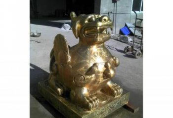 景区貔貅雕塑，户外欧式雕塑，玻璃钢材质