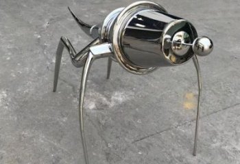 公园蝗虫雕塑，镜面动物雕塑，抛光工艺