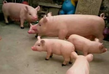 户外野猪雕塑，动物仿真雕塑，彩绘主题