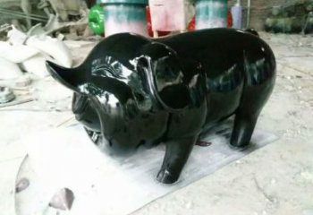 园林野猪雕塑，喷漆动物雕塑，仿真形式