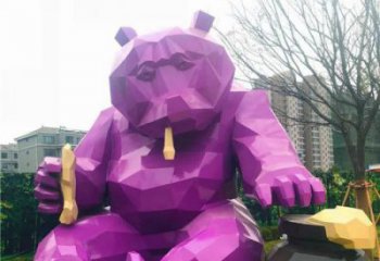 公园黑熊雕塑 酒店门口雕塑 彩绘摆件