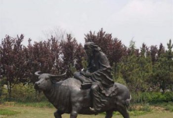 庭院老牛雕塑，仿真动物雕塑，美陈形式