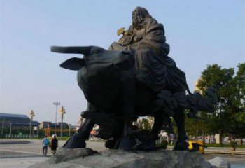 园林老牛雕塑，喷漆牛离地塑，仿真动物形式