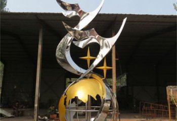 大型鸽子雕塑厂家，镀金欧式雕塑，仿古摆件