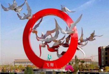 公园鸽子雕塑，彩绘动物雕塑，烤漆工艺