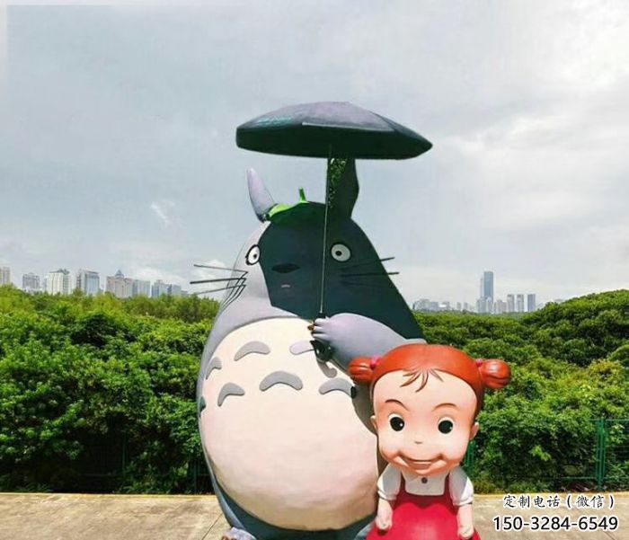 广场龙猫雕塑,卡通美陈雕塑,抽象效果 广场龙猫雕塑,卡通美陈雕塑,抽象效果
