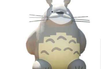 动漫卡通龙猫雕塑，彩绘雕塑，喷漆工艺