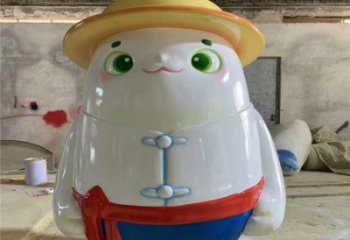 广场龙猫雕塑，卡通动物雕塑，彩绘制造