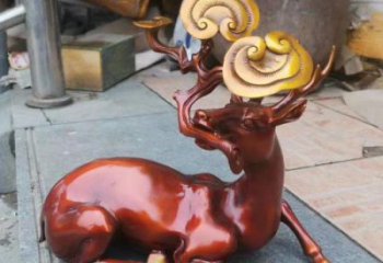 烤漆驯鹿雕塑，梅花鹿造型雕塑，仿真工艺制作