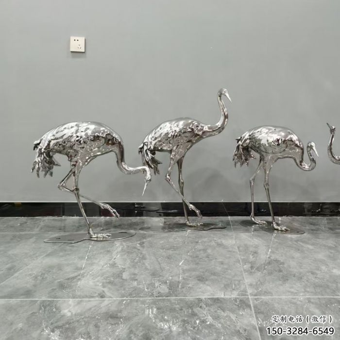 仿真白鹤雕塑厂家 店门口园林雕塑 动物小品 仿真白鹤雕塑厂家 店门口园林雕塑 动物小品