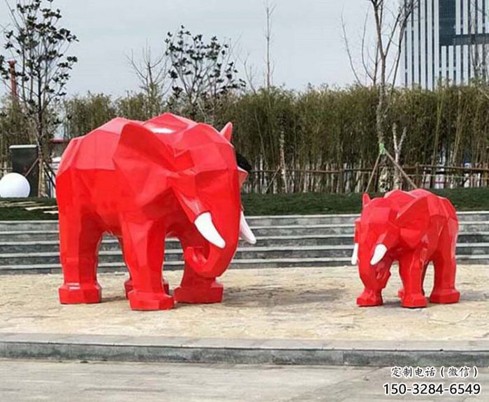 几何大象雕塑精选,露天雕塑,切面大象雕塑订做 几何大象雕塑精选,露天雕塑,切面大象雕塑订做