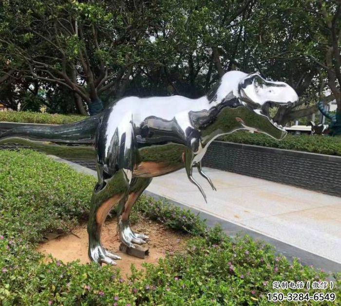 恐龙雕塑优选，抛光艺术，景观镜面恐龙雕塑选用