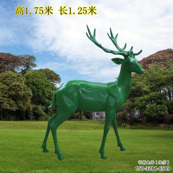 古铜色小鹿雕塑