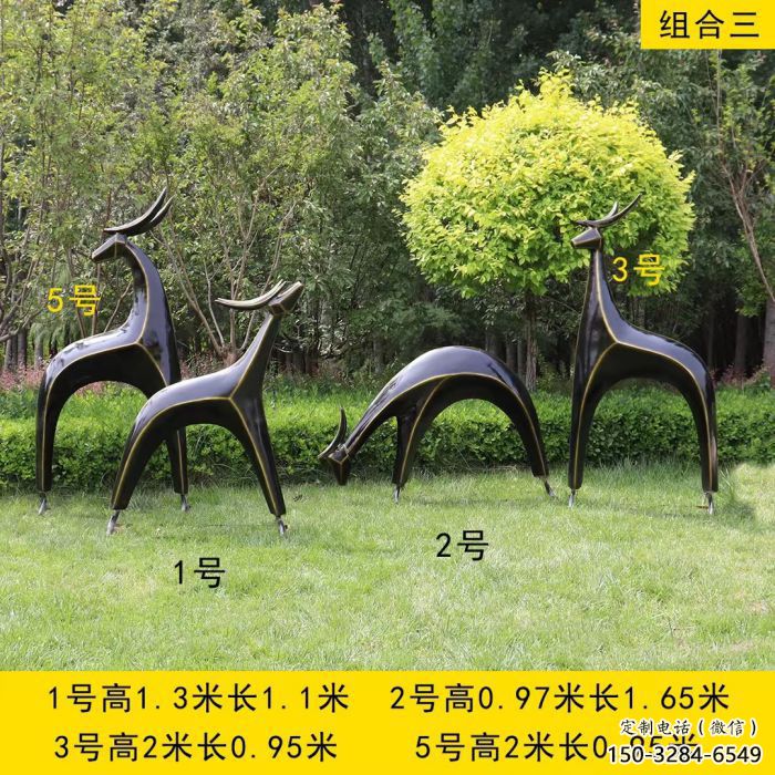 景观小鹿雕塑精选，街道标识，抽象小鹿雕塑指用