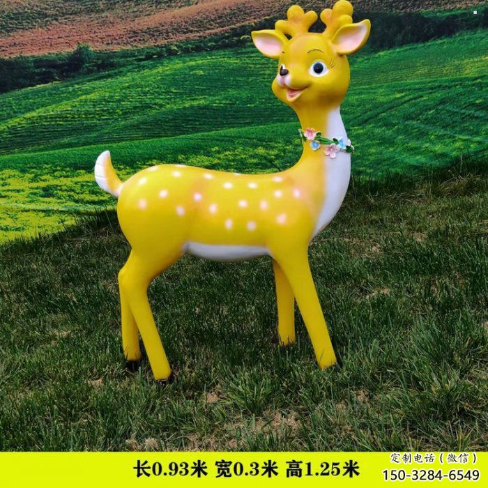 公园小鹿雕塑精选，室外软装，抽象卡通小鹿雕塑精选