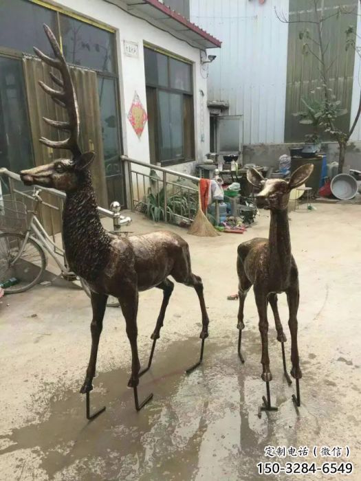 铜鹿雕塑,铸铜动物雕塑 铜鹿雕塑,铸铜动物雕塑