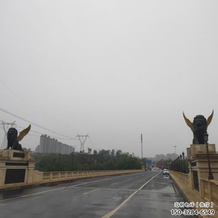 城市狮子雕塑常用，景观小品，大型飞狮雕塑生产商