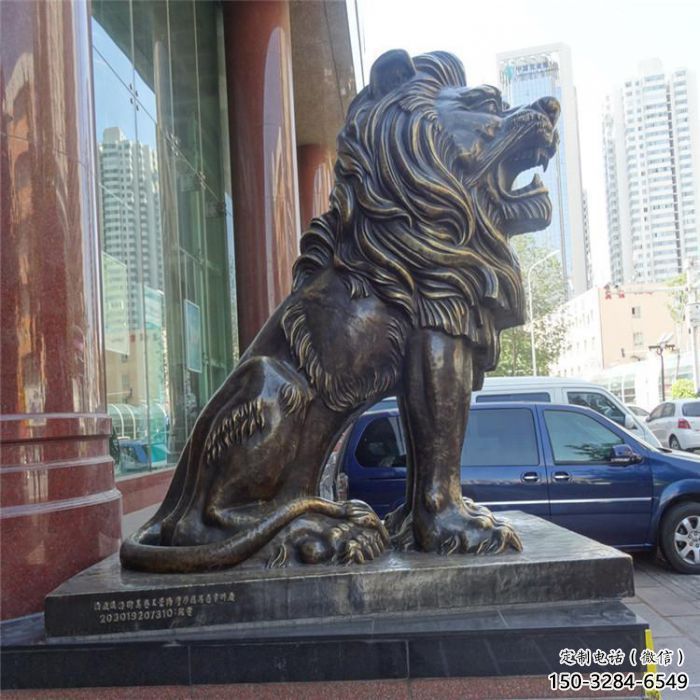 狮子雕塑订做，城市雕塑，景观趴狮雕塑制作