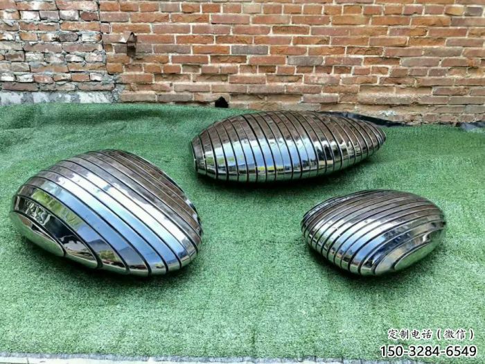 庭院坐凳雕塑，公园景观雕塑，鹅卵石坐凳雕塑厂家