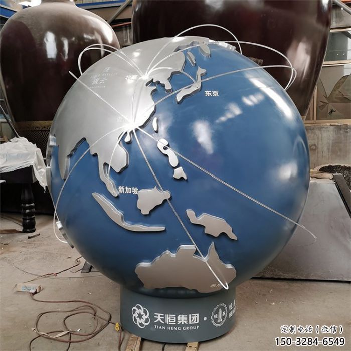 地球雕塑指用，白钢构件，不锈钢地球雕塑厂家提供