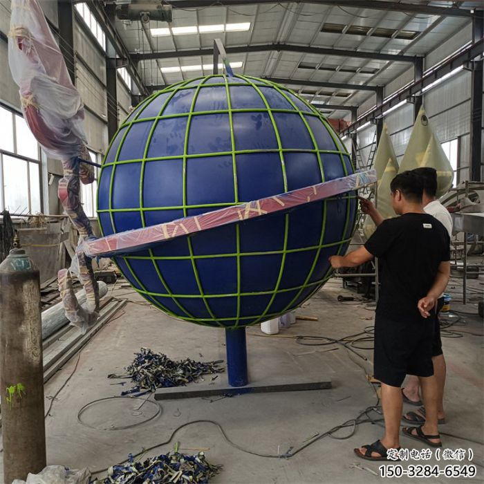 地球雕塑制造商，标识雕塑，不锈钢地球雕塑厂家