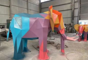 园林大象雕塑标准，彩钢制作，景观烤漆大象雕塑优价