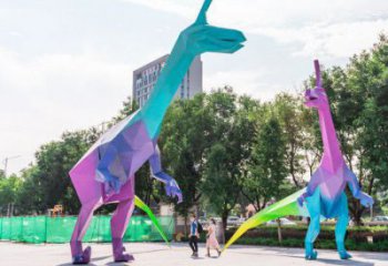 现代恐龙雕塑定制，中式工艺，景观烤漆恐龙雕塑造型