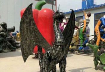 金属恐龙雕塑制作，城市装饰，铁艺恐龙雕塑标准